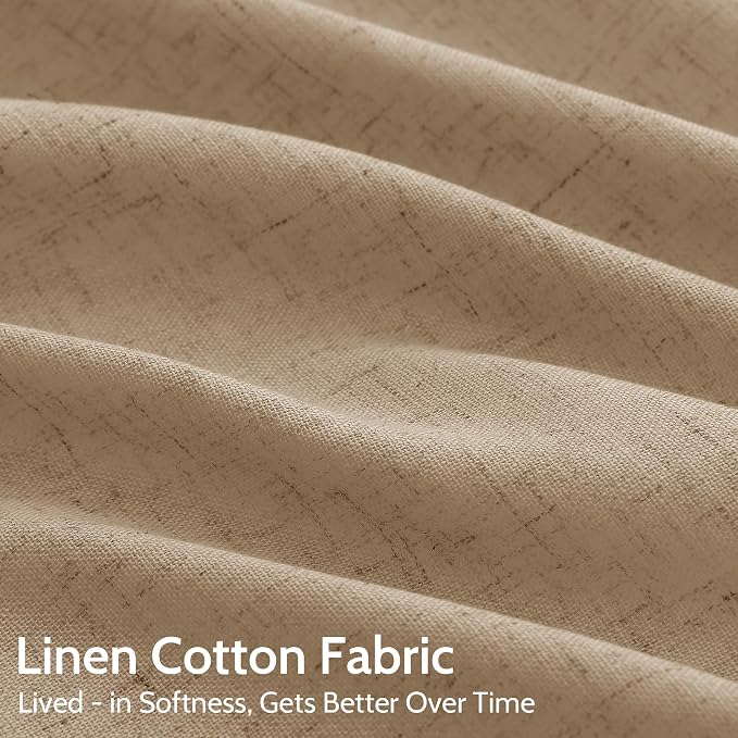 Sand Beige Curtains 108 Inches Long - Image 4