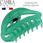 Camila Paris CP3079 French Hair Clip for Women, Green, Girls Hair Claw Clip Jaw Fashion Durable and Styling Hair Accessories for Women, Luxury Ladies Strong Hold No Slip Grip Clamp, Made in France