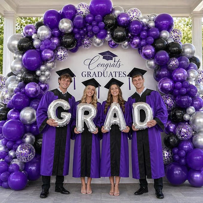 Purple and Black Balloons, 60 Packs 12 Inch Dark Purple Light Purple Black - Image 3