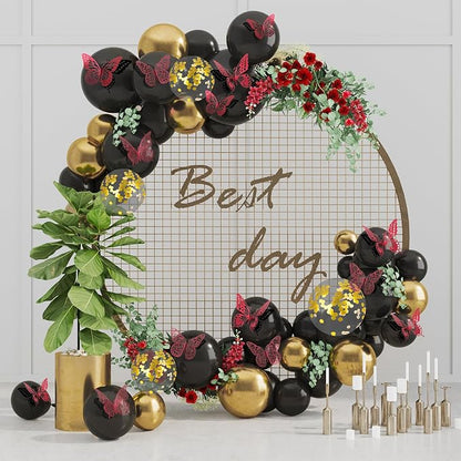 SAOROPEB 3D Butterfly Wall Decor 48 Pcs Blood Red Butterfly Decorations | 4 - Image 4