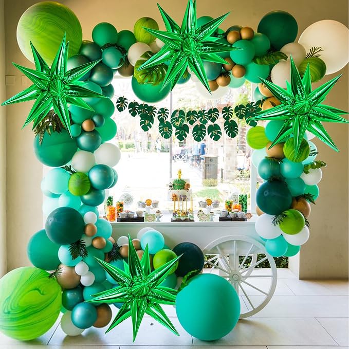 ZAKVOOR 60 Pcs Star Balloons 12 Spike Foil Explosion Party Decoration Balloons - Image 5