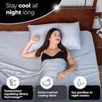 Silvery Silver Infused Pillowcase Set - 2 Pack Self-Cooling Pillowcases with Self-Cleaning Silvery Technology™ for Hygienic Sleep - Luxurious Silky Soft Comfort (Gray, Queen (U.S. Standard))