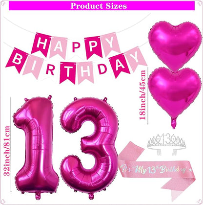 13th Birthday Party Decoration Girl Official Teenager | 13 Years Old Birthday - Image 2