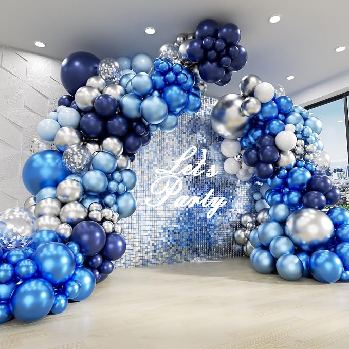 FOTIOMRG 134pcs Blue Balloon Arch Kit by FOTIOMRG