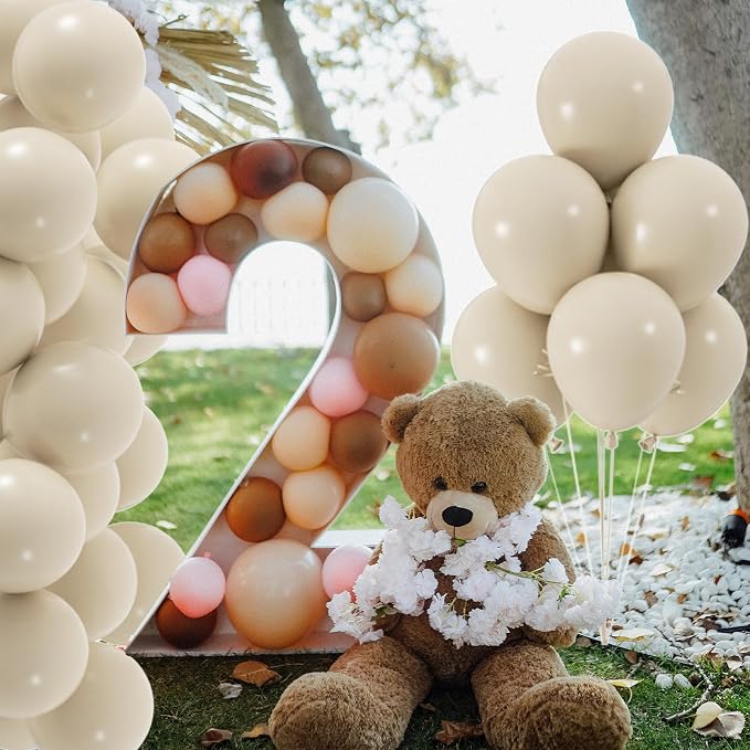 50pcs Sand White Balloons, 12inch White Sand Party Latex Balloon | Helium Ivory - Image 3