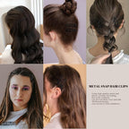 Small Hair Barrettes For Women No Slip Metal Snap Clips For Thin And Fine Hair,Matte Black,20 PCS,1.97 x 0.5 Inch.