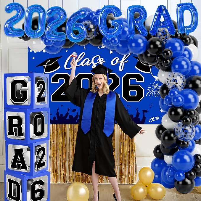 Graduation Decorations 2026, Balloon Arch Kit and Backdrop - Image 2