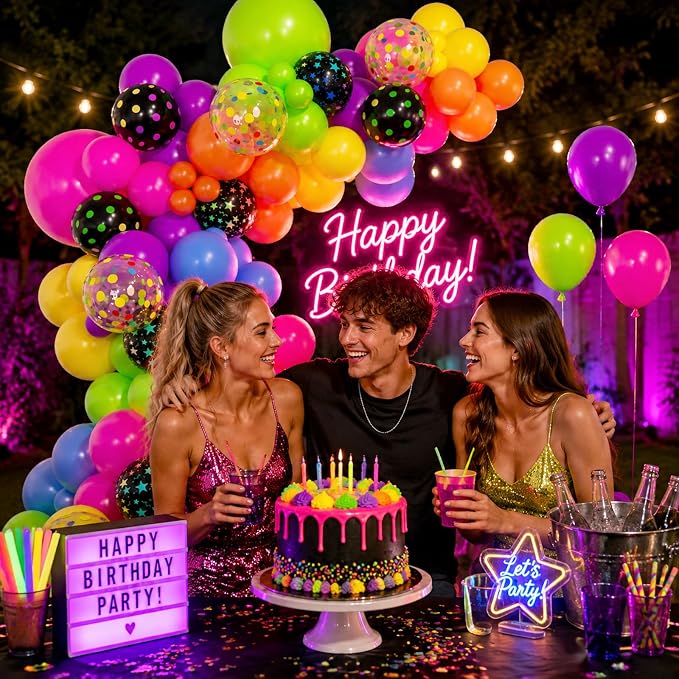 131pcs Neon Balloon Arch Kit - Image 5