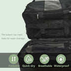 Large Mesh Shower Caddy,Portable Shower Bag Tote Basket,Hanging Quick Dry Toiletry Caddy for College Dorm, Bathrooms, Gyms, Travel, Camping, Swimming, and RVs(with straps) (Black)