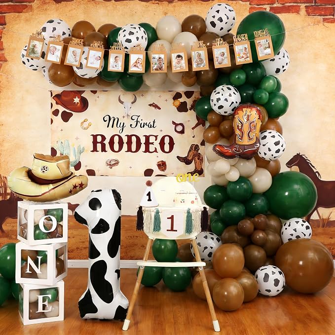 Western Cowboy First 1st Birthday Decorations by ZyloonDecoration