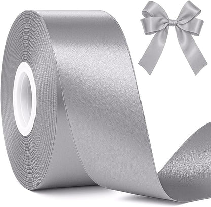 30Yards 1 1/2In Gray Ribbon for Gift Wrapping Birthday Holiday Decor Crafts | by Fullive
