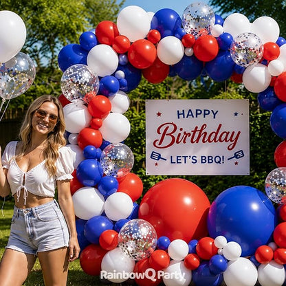 RainbowQ 165 Pcs Red White and Blue Balloons Arch Kit Different Sizes | 4th of - Image 3