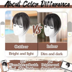 Hair Toppers for Women Real Human Hair - 360° Coverage Brown Black Clip In Topper with Bangs for Thinning Hair Upgraded 4×6 cm Silk Base Ideal for Everyday Use