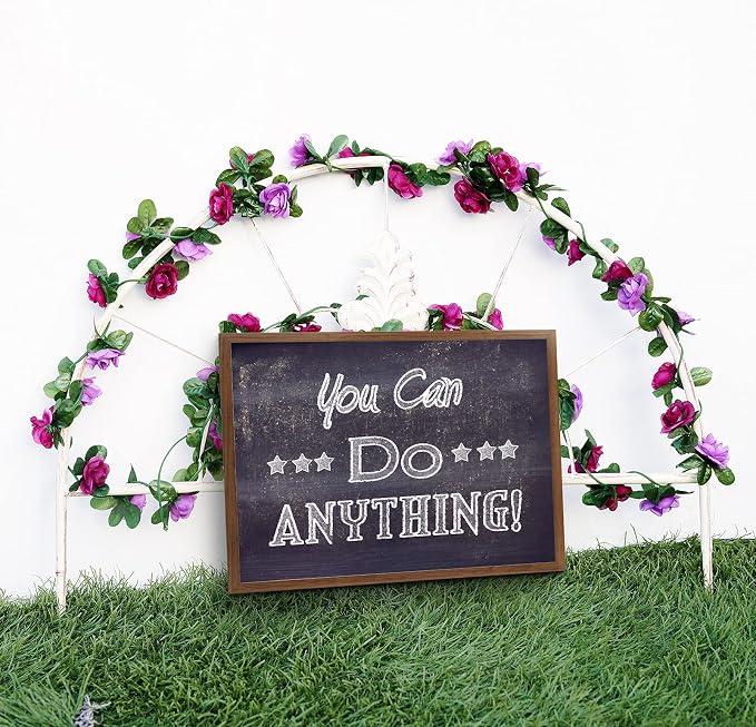Artificial Flower Garland 6pcs 8.2ft Rose Vine Decor, Hanging Faux Roses String - Image 6