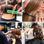 4Pcs Rat Tail Combs for Women - Anti-Static Carbon Fiber Parting & Styling Tail Combs for Braids, Updos (Black, Green)