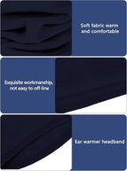 BBTO 6 Pieces Fleece Ear Warmers Headband Winter Neck Gaiter