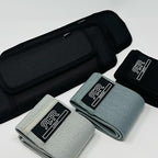 BADONKA Band Protective Sleeves for Booty Bands - Includes 3 Optional Fabric or Latex Resistance Loops - 3 Resistance Levels - Glute & Leg Workout Bands for Women & Men