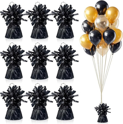 9 PCS Metallic Wrapped Balloon Weights Black Heavy Balloon Weight by SPFYunion