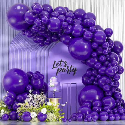 114pcs Dark Purple Balloons, 18 12 10 5 Inch Different Sizes Balloon | Balloons by ZizasAry