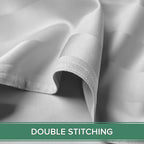 King Pillowcases by Pure Bamboo, Genuine 100% Organic Viscose Derived from Bamboo, Luxuriously Soft & Cooling, Double Stitching, Envelope Closure (2 King Pillowcases, Jacquard White)