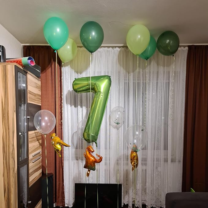 40 Inch Green Number Balloon 7, Large Number Foil Balloons Mylar - Image 5