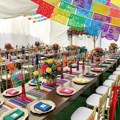 6 Packs 108 Ft Fiesta Party Decorations Mexican Party Banners Papel Picado - Image 7