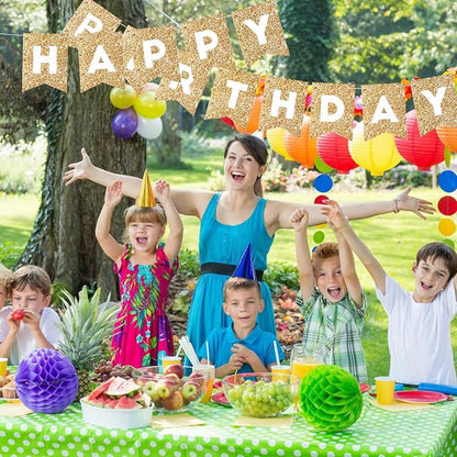Hooqict Gold Happy Birthday Banner Sign - Image 8