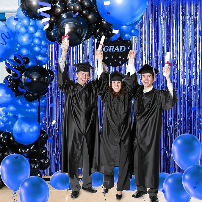 Birthday Party Decorations| 3 Pack 3.3 x 9.9 ft Blue Foil Fringe Curtains Party - Image 8