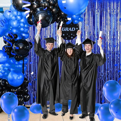 Birthday Party Decorations| 3 Pack 3.3 x 9.9 ft Blue Foil Fringe Curtains Party - Image 8