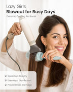 AIMIKE NaturaVol Round Brush for Blow Out, Large Round Hair Brush Nano Thermal Ceramic & Ionic Tech, for Blow Drying & Salon-like Styling at Home, Maximum Volume and Shine- 2.1" Barrel, 3" w/Bristle