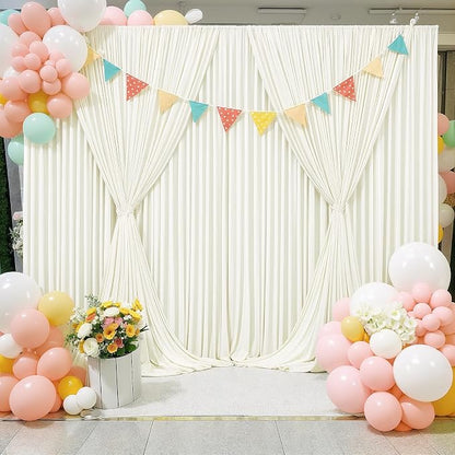 6 Panels Ivory Backdrop Curtains - Image 5