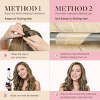 GOO GOO Clip in Hair Extensions Real Human Hair, Remy Human Hair Extensions Clip ins for Women, Natural Human Hair, 16inch 110g 7Pcs, 7 Bronde