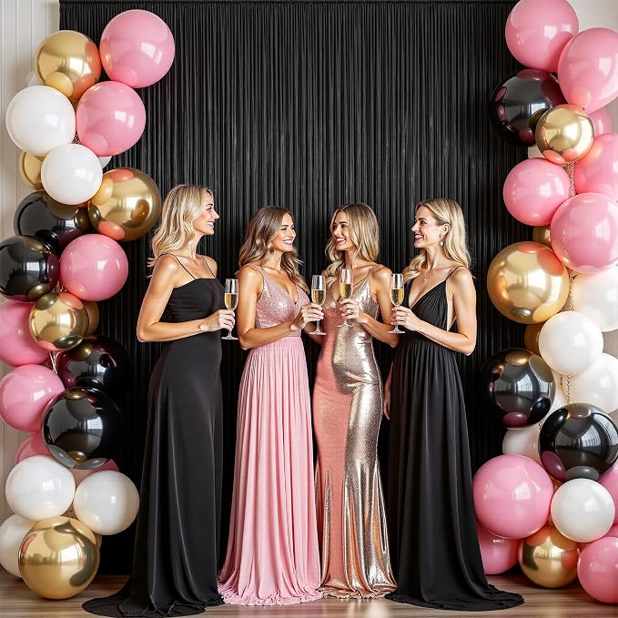 40ftx10ft Shimmer Black Sequin Backdrop Curtain - Image 4