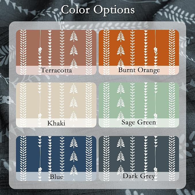 Boho Dark Grey Curtains 63 inch Long - Image 7