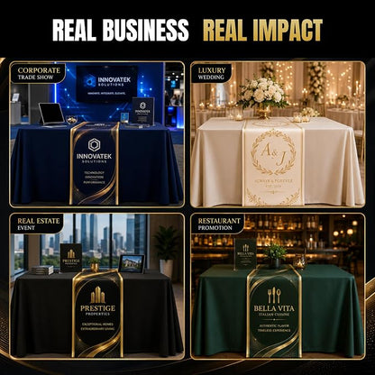 Custom Table Runners with logo by BCB Trade Show Display Printed in USA | 72 - Image 6