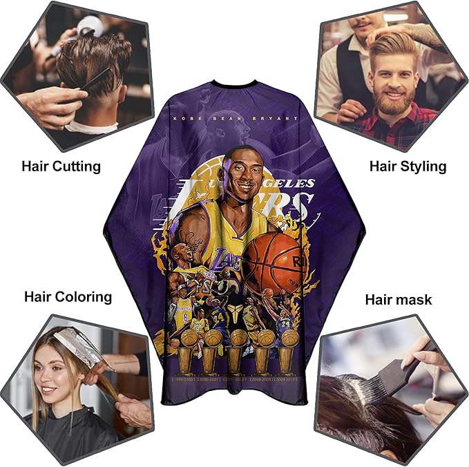 Barber Capes for Men Hair Cutting Salon Cape with Snaps Hairdresser Gown Stylist Cape- 63”× 56”