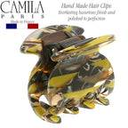 Camila Paris CP3181 French Hair Clip for Women, Handmade, Mustard, Small Girls Hair Claw Clips Jaw, Durable Styling Hair Accessories for Women, Strong Hold No Slip Grip, Made in France