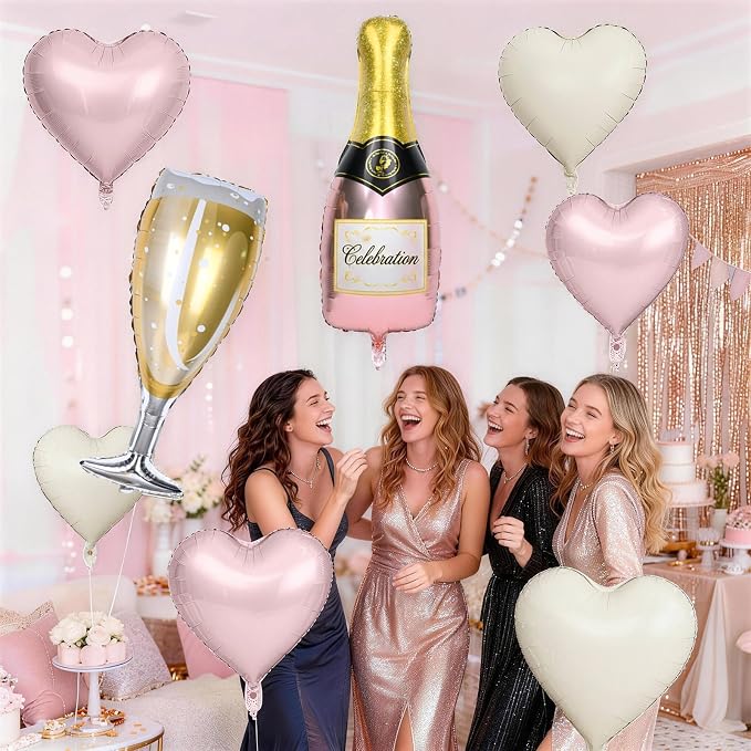 Champagne Balloons, Bachelorette Party Balloons - Image 3