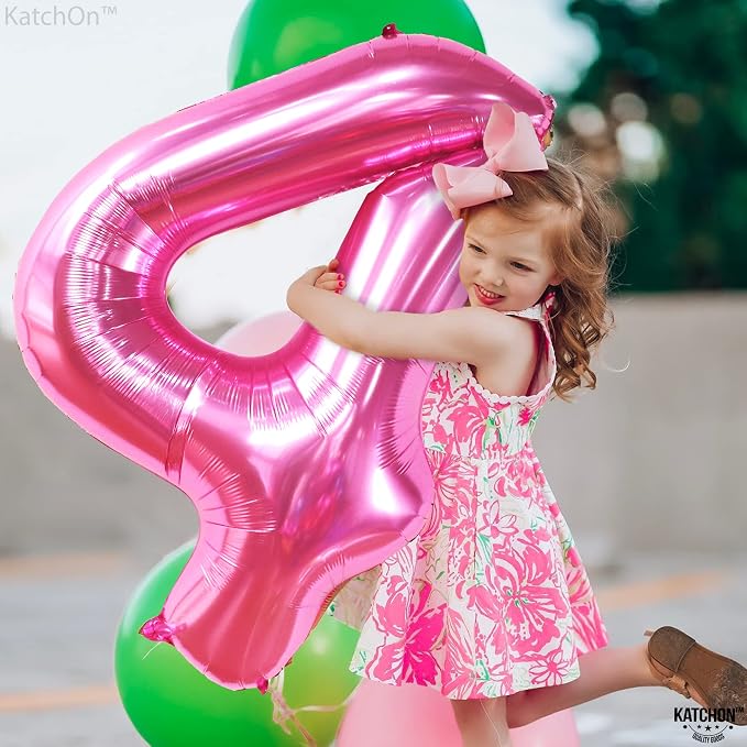 KatchOn Hot Pink 4 Balloon Number - Image 4