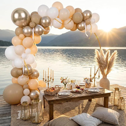 RUBFAC Beige and Champagne Balloons - Image 4