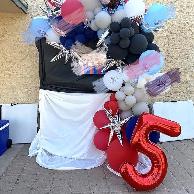 40 Inch Red 8 Balloons Number, Big Self Inflating Foil Girls 8th Birthday - Image 6