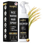 Elevate Rice Water Hair Growth Spray - Infused with Biotin, Caffeine & Aloe Vera for Thicker, Longer, Softer Hair - Fermented Leave In Mist for Thinning, Damaged Hair - Vegan & Non-Greasy
