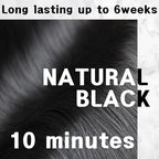 Edbe Hair Color Easy Comb Natural Black (4 Pack) – Grey Hair, Mustache, and Beard Coloring for Men with One Application Kit