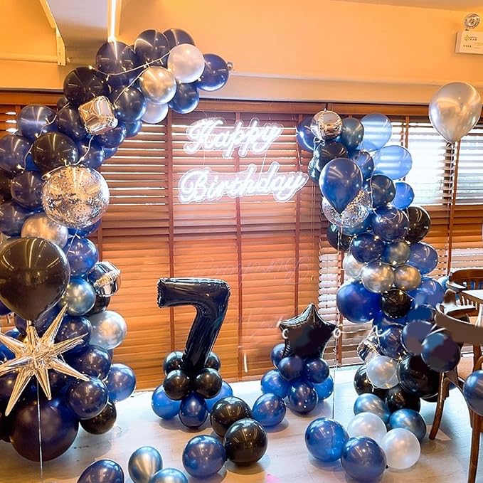 Blue Silver Balloons for Boys - Image 3