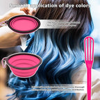 32 Pcs Hair Dye Coloring Kit,Hair Dye Tools for DIY Salon.Hair Dye Brush and Bowl Set/Highlighting Frosting Cap with Plastic Hooks/Dye Brush/Ear Cover/Gloves/Comb/Hairpin/Hair Coloring Cape(Pink)