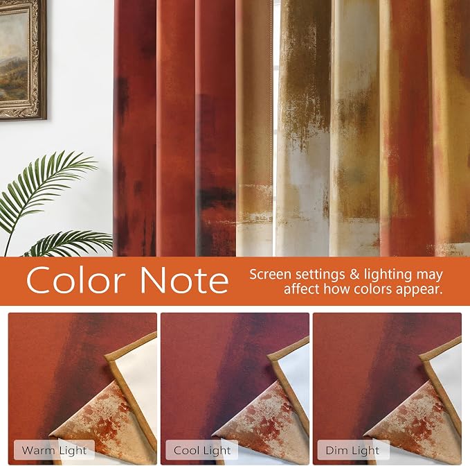 Asuexpect Burnt Orange Curtains - Image 4