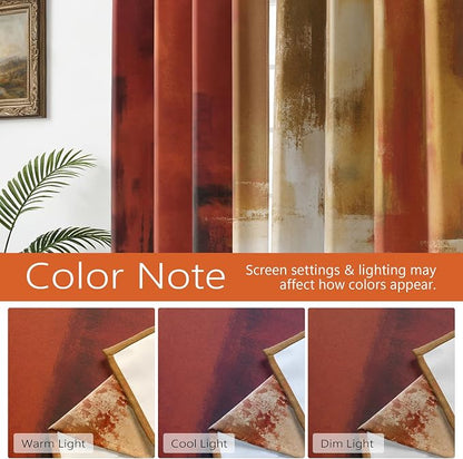Asuexpect Burnt Orange Curtains - Image 4