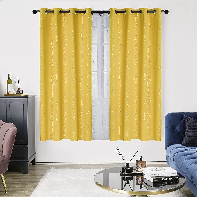Deconovo Living Room Curtains 72 Inches Long, Thermal Insulated, Room Darkening - Image 2