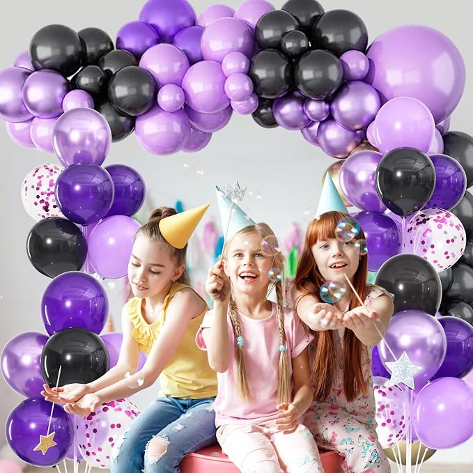 4 Sets Purple Black Balloons Stand - Image 5