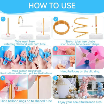 Balloon Arch Stand for Wedding Arch Frame Decoration 9.2FT & 6FT | Glod - Image 6